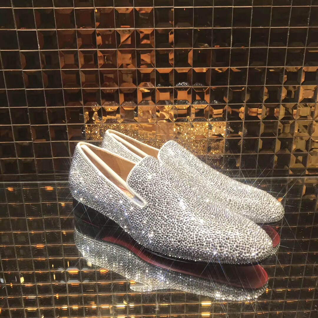 louboutins men Christian Louboutin Loafer strass Men Shoes
