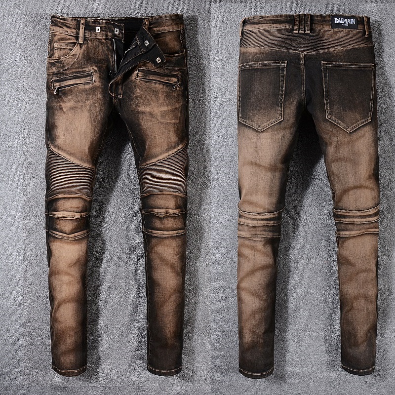 Balmain Jeans Discounts Sale MEN JEANS & TROUSERS BIKER-STYLE JEANS