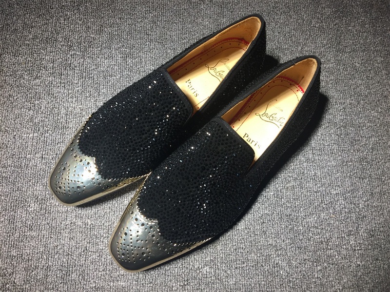 red bottoms for man Christian Louboutin Loafer Black Men Shoes