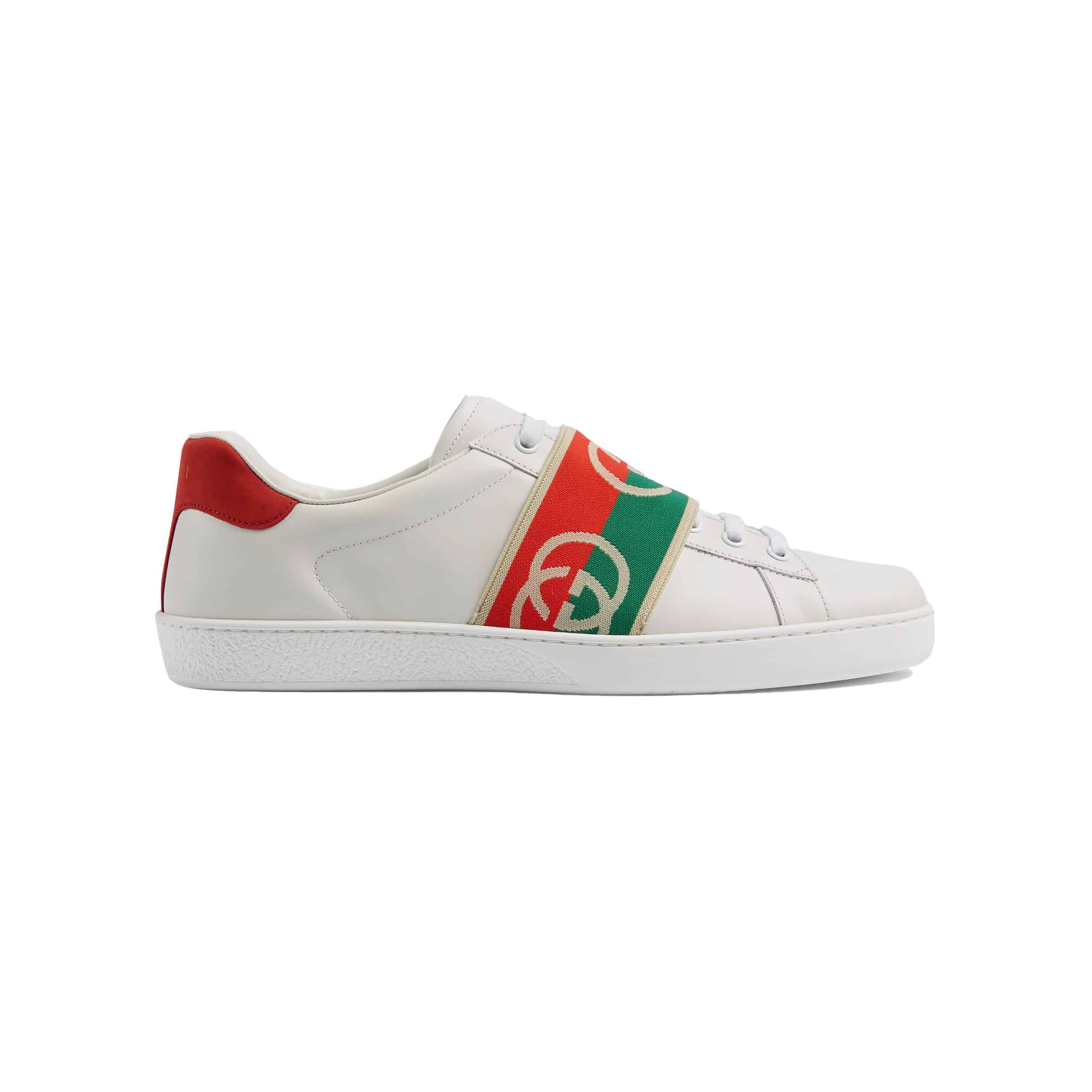 GUCCI MEN S ACE SNEAKERS WITH ELASTIC WEB   GC213