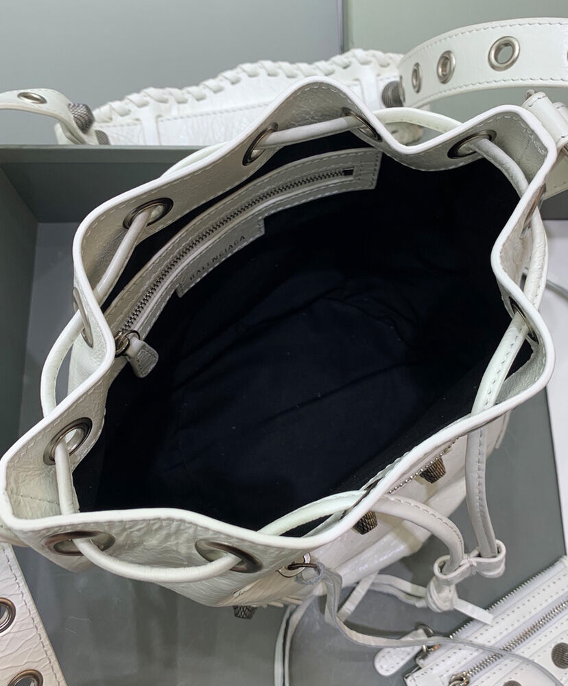 Balenciaga Le Cagole XS Bucket Bag Cream
