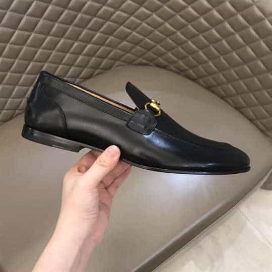 GUCCI JORDAAN LEATHER LOAFER   LDG016
