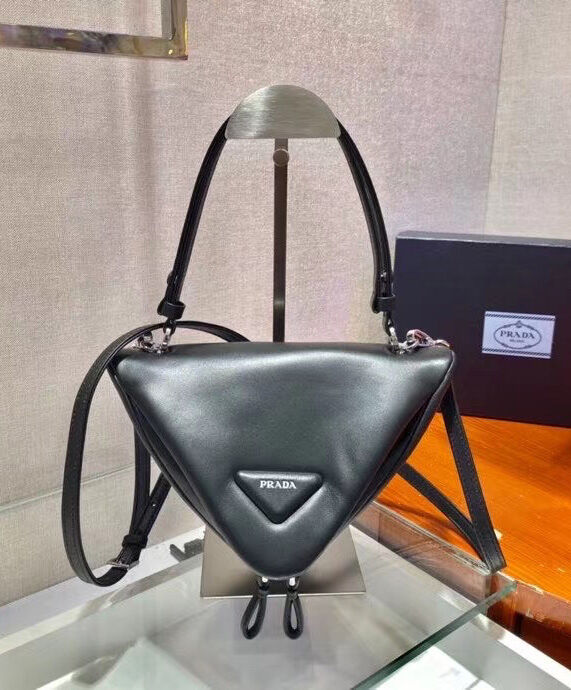 Prada Padded Nappa Leather Handbag 1BA315 Black