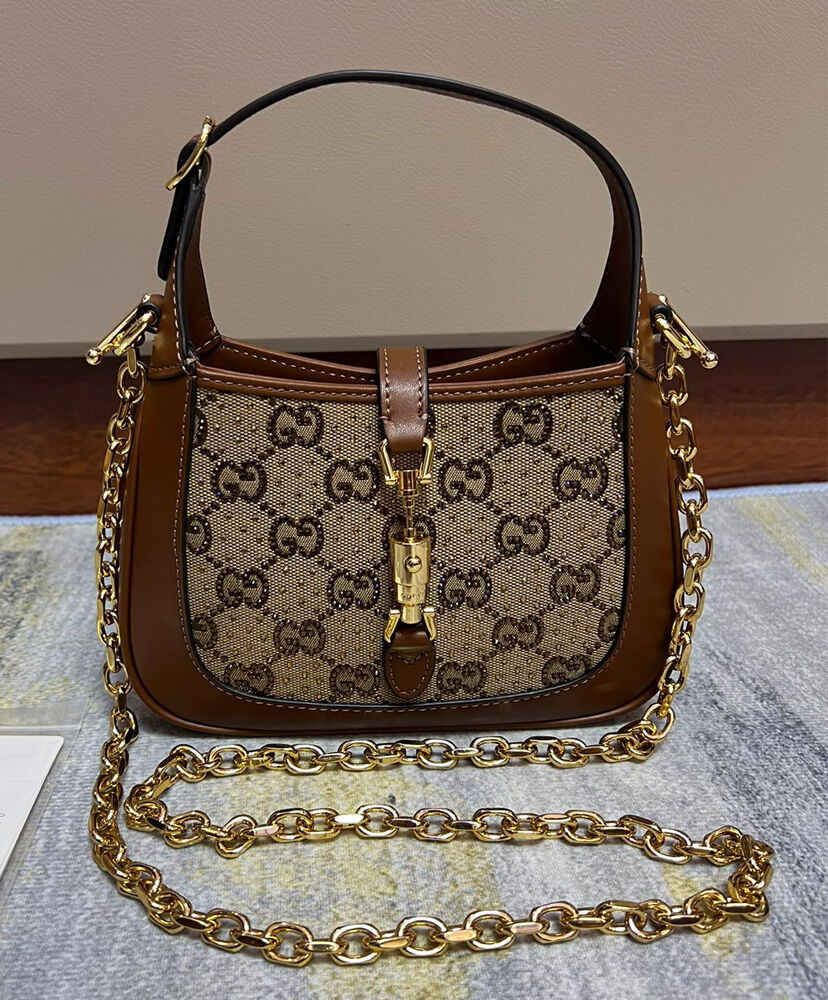 Gucci Jackie 1961 Mini GG Shoulder Bag 675799 Coffee