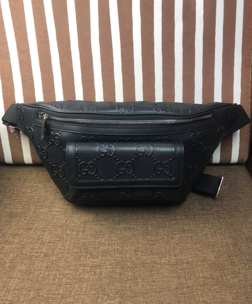 Gucci GG Embossed Belt Bag 645093 Black