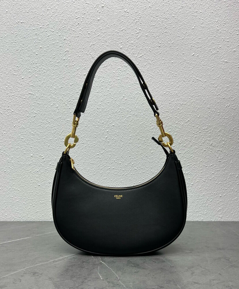 Celine Medium Ava Strap Bag In Smooth Calfskin Black