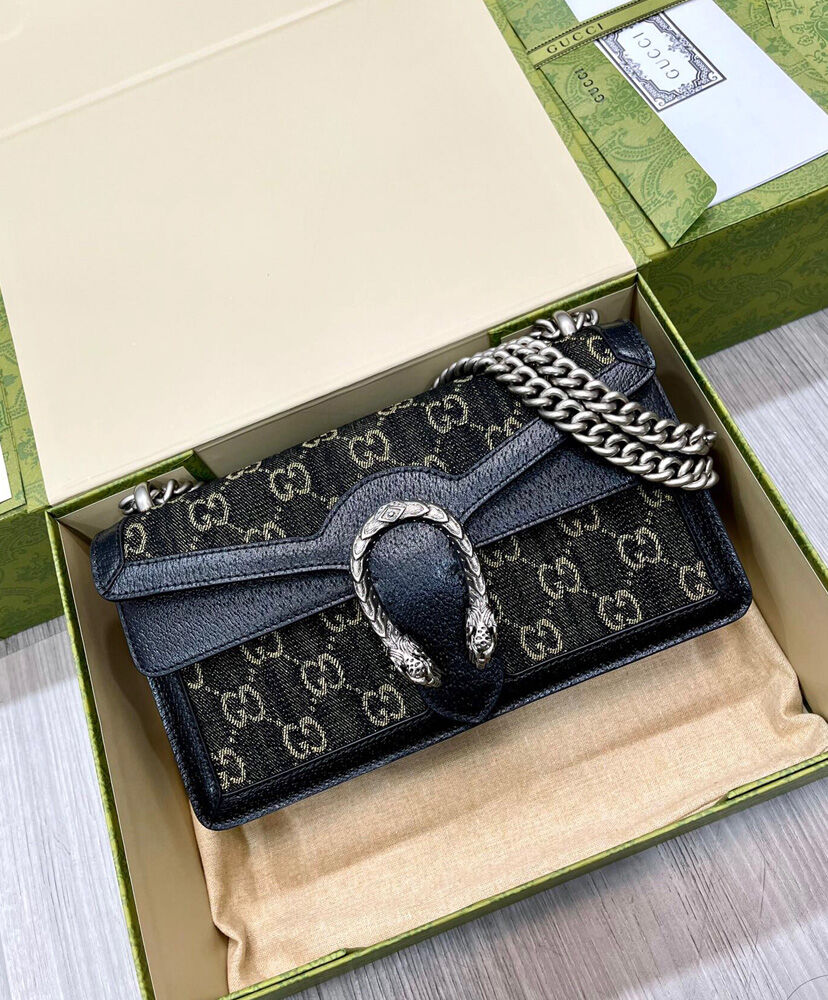 Gucci Dionysus Small GG Shoulder Bag 499623 Black