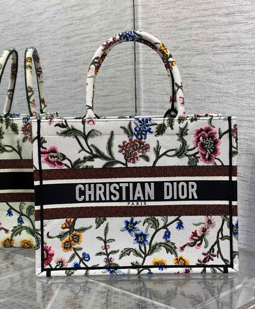 Christian Dior Medium Dior Book Tote White