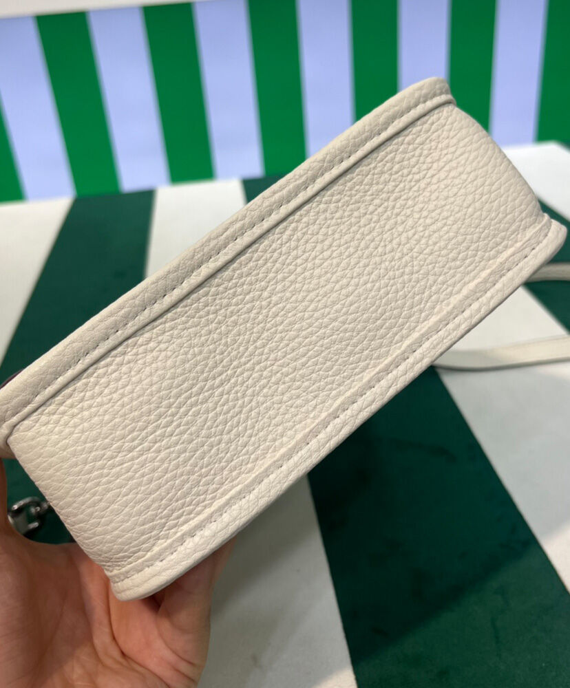 Prada Leather Mini Shoulder Bag 1BH191 Cream