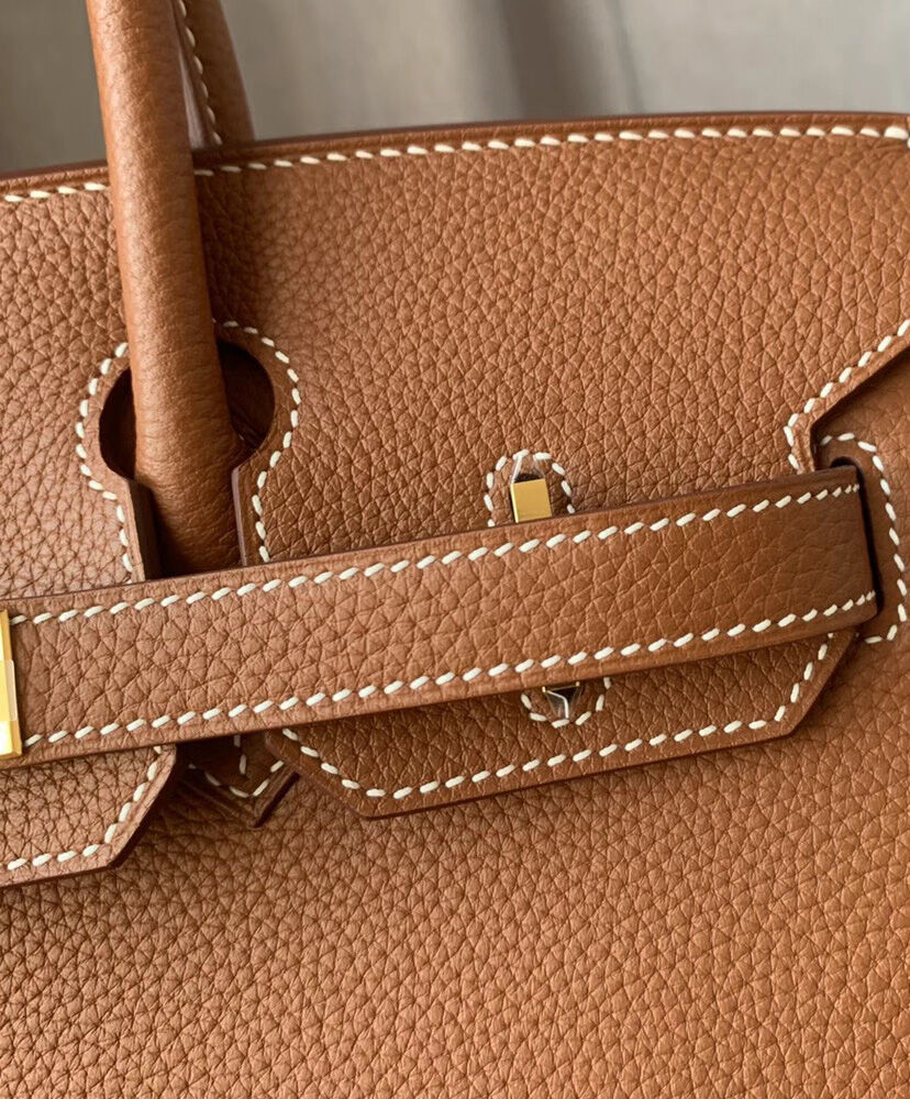 Hermes Birkin 30 Bag Togo Leather Light Coffee