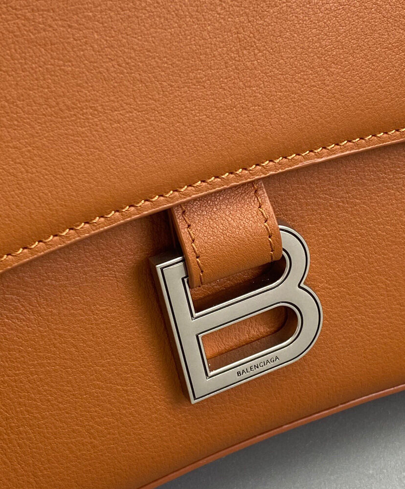 Balenciaga Downtown Medium Shoulder Bag Coffee