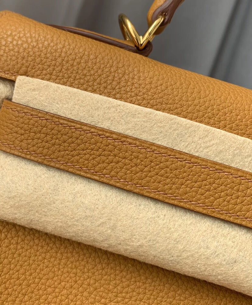 Hermes Kelly Bag 32 Togo Leather Apricot