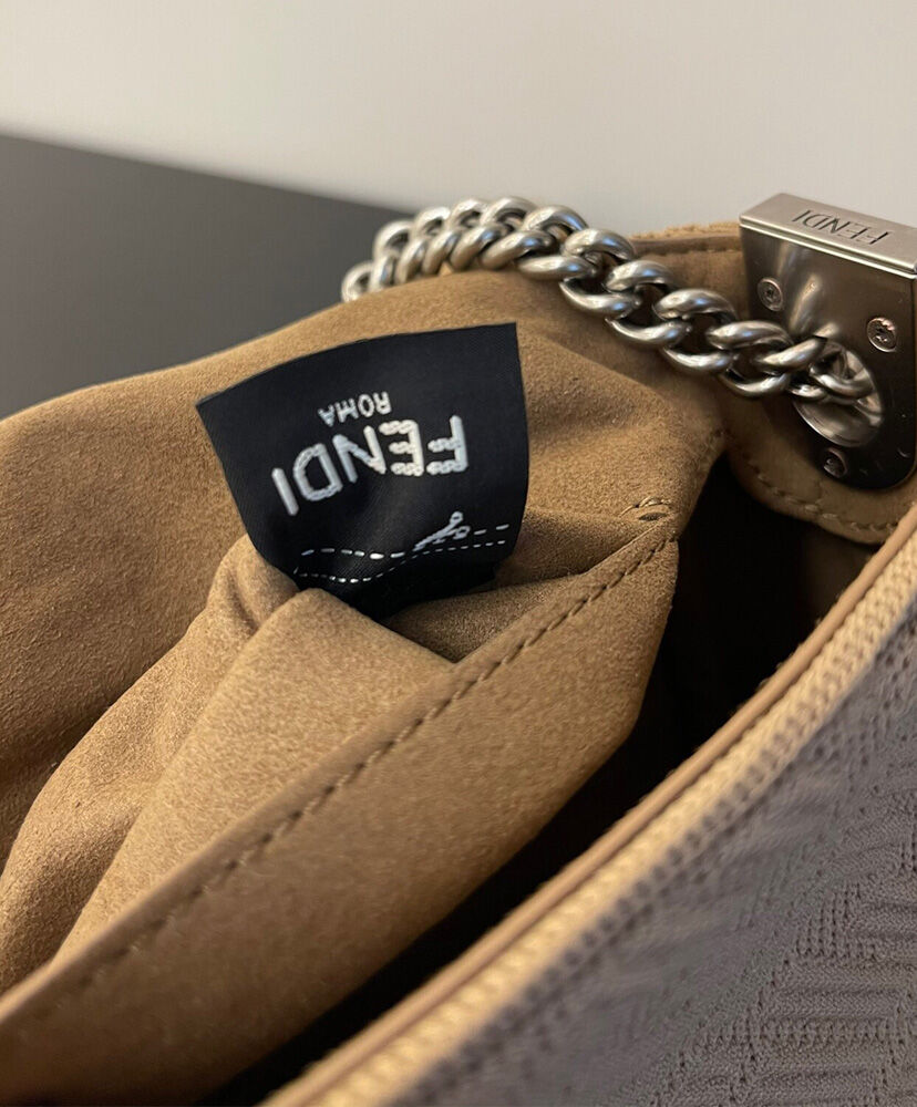 Fendi Midi Baguette Chain 8BR793 Gray