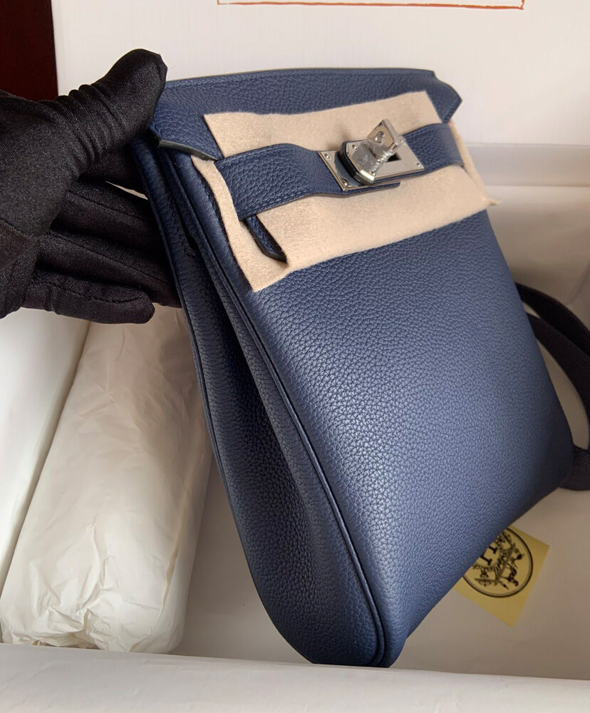 Hermes Hac a Dos PM Backpack H083589 Dark Blue