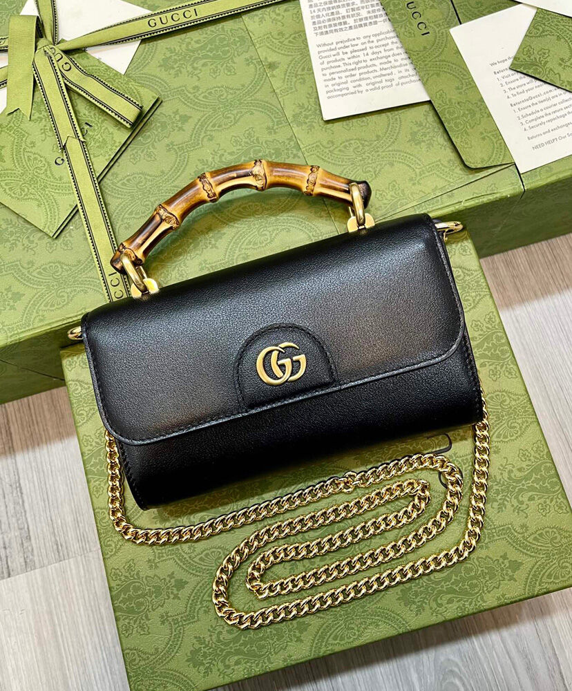 Gucci Diana Mini Shoulder Bag 675795 Black