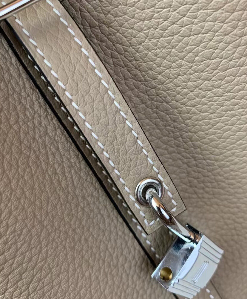 Hermes Picotin Lock Togo Bag 18cm Gray