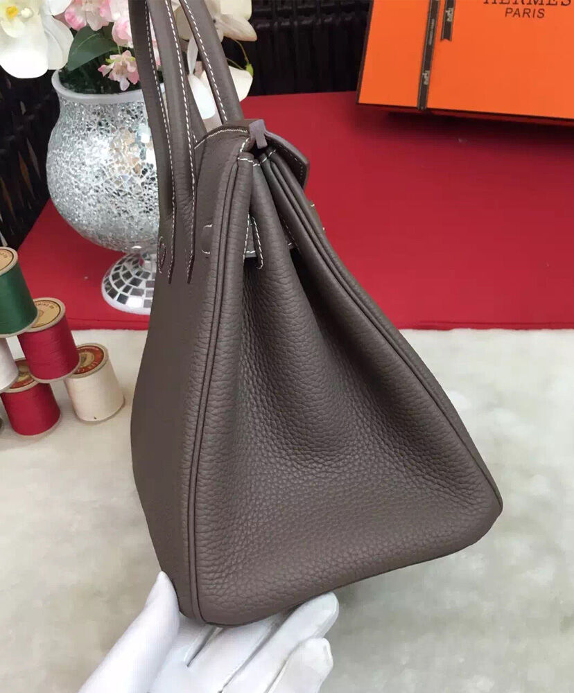 Hermes Birkin 30 Bag Togo Leather Dark Gray