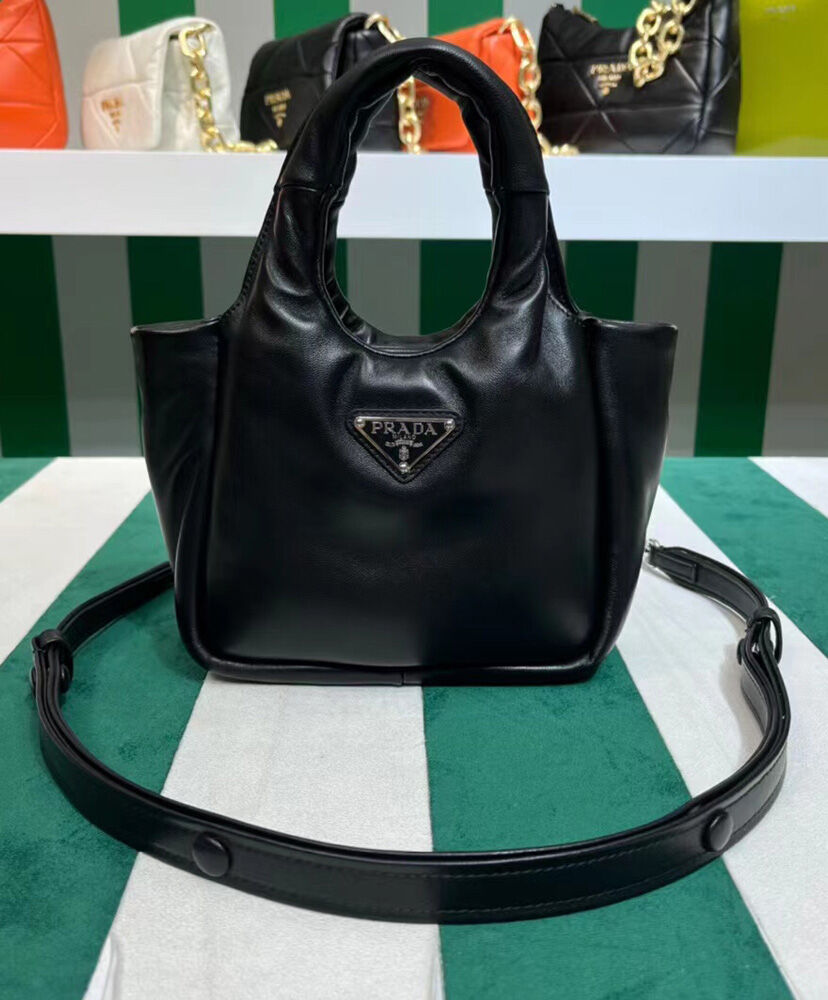 Prada Small Padded Prada Soft Nappa-leather Bag 1BA359 Black
