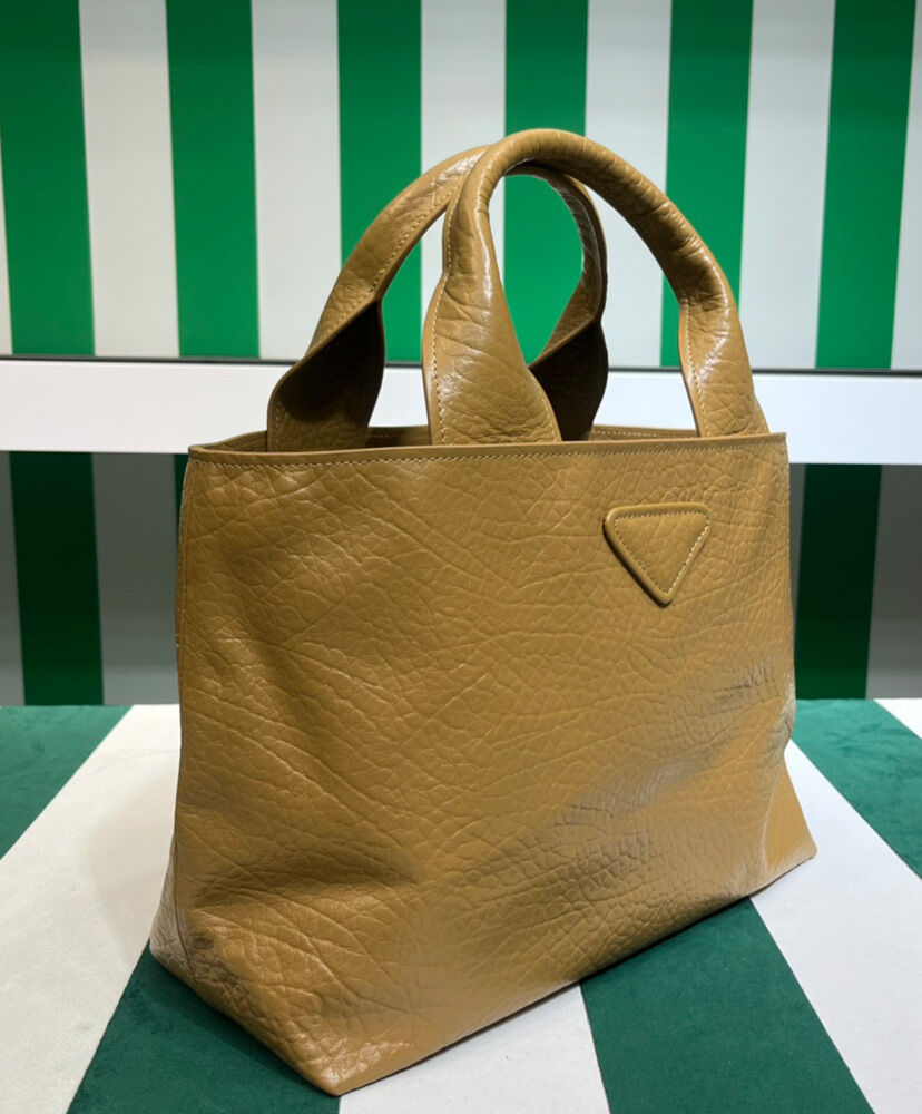 Prada Leather Shopping Bag 1BG440 Apricot