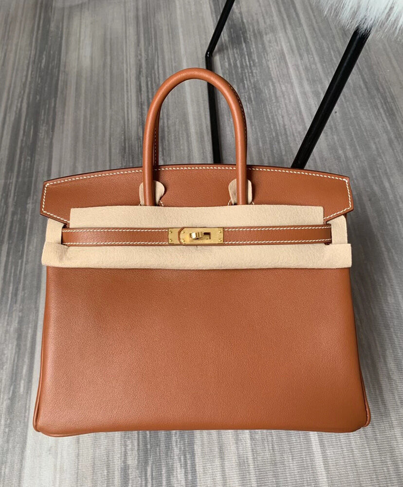 Hermes Birkin 25 Swift Leather Light Coffee
