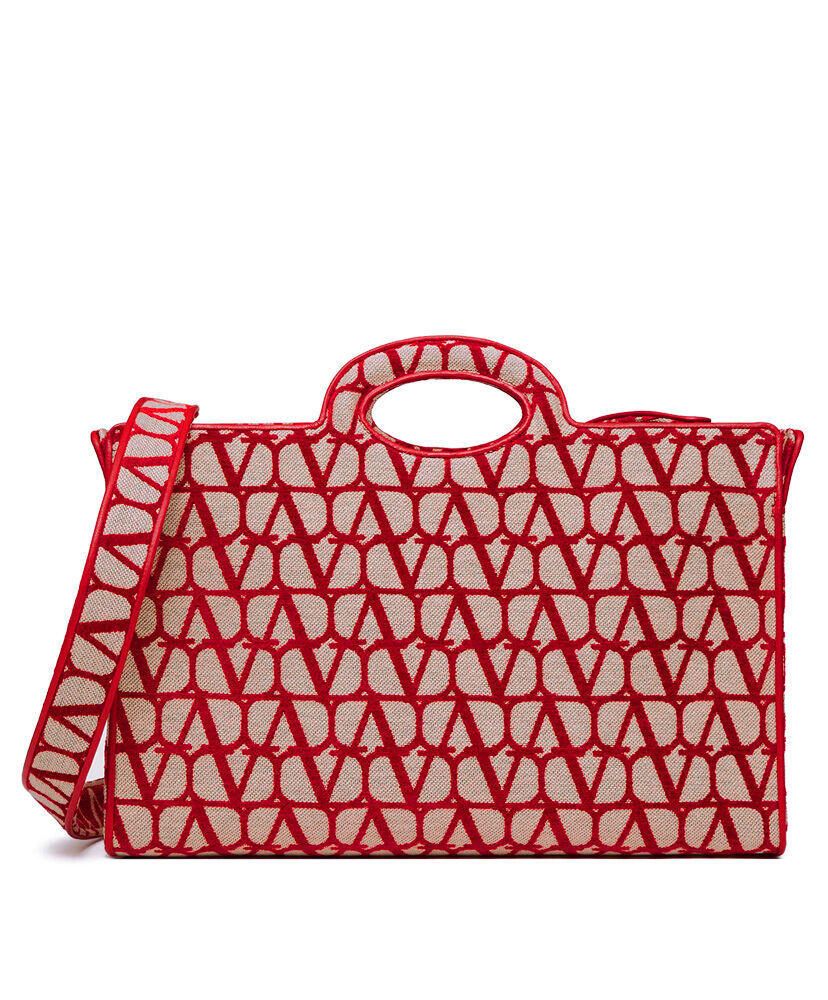 Valentino La Troisieme Toile Iconographe Shopping Bag Red