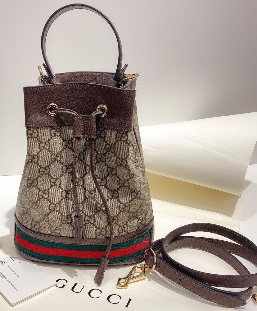 Gucci Ophidia Small GG Bucket Bag 550621 Dark Coffee
