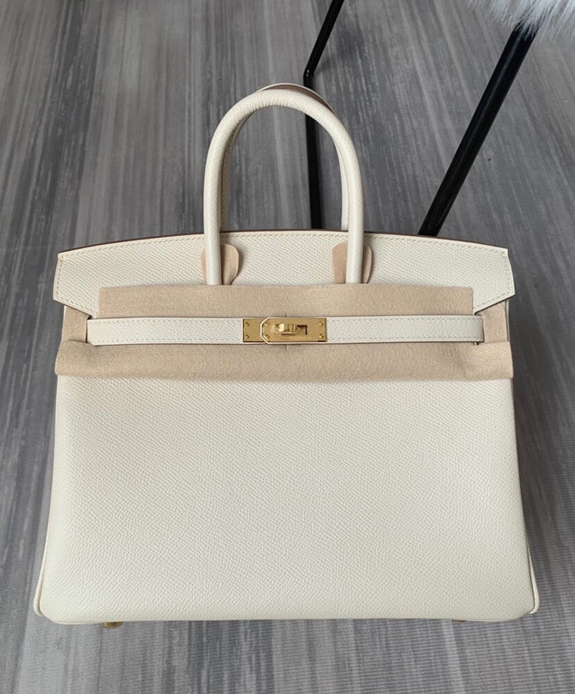 Hermes Birkin 25 Epsom Leather Paon Phw Cream