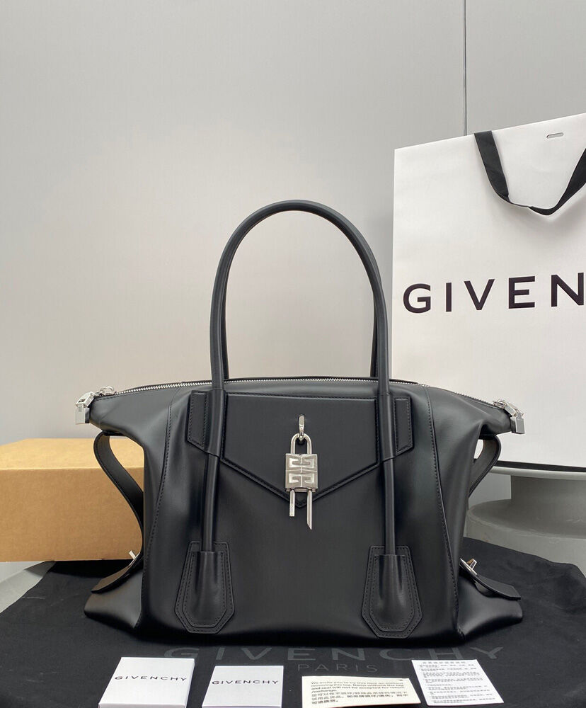 Givenchy Medium Antigona Soft Lock Handbag Black