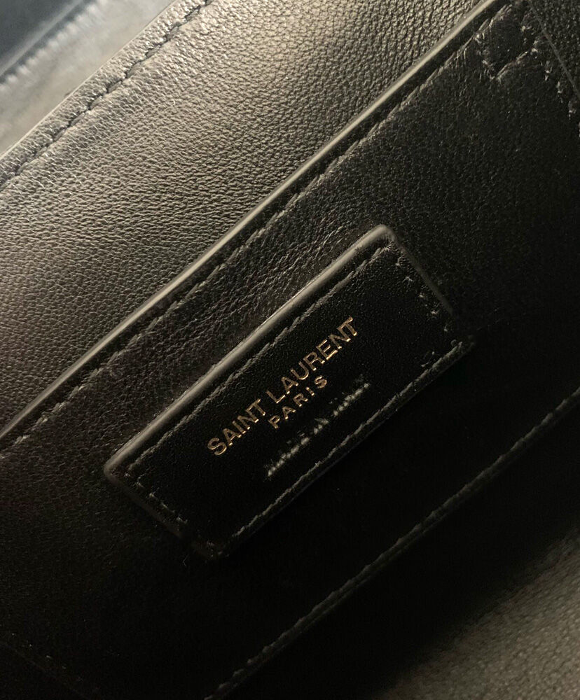 Saint Laurent June Box Bag In Quilted Lambskin Black