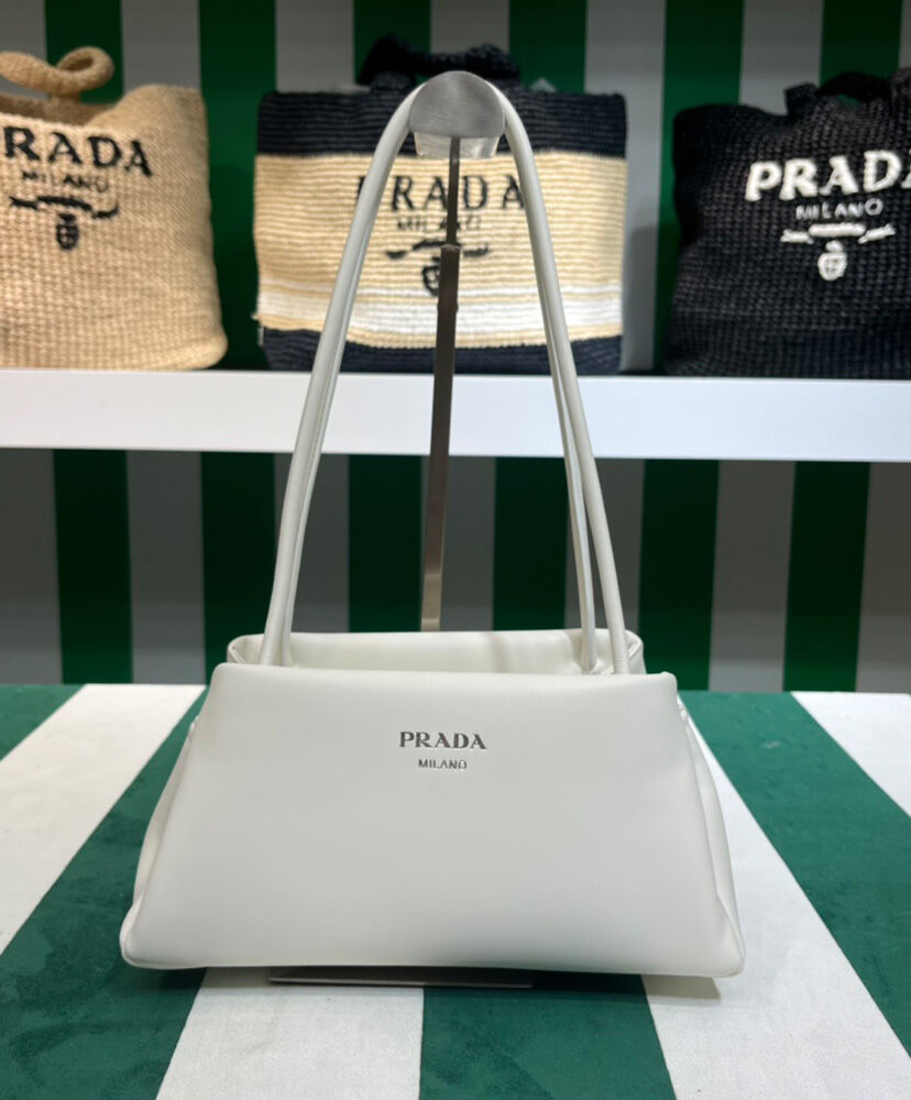 Prada Small Leather Bag Cream