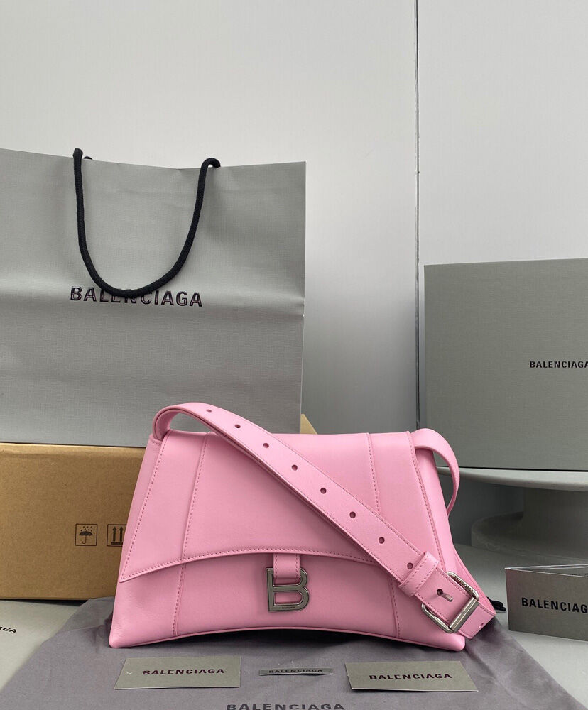 Balenciaga Downtown Medium Shoulder Bag Pink
