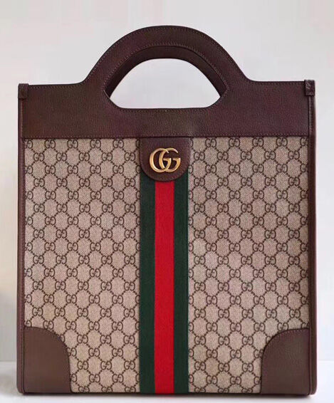 Gucci Ophidia GG medium top handle tote 547941 Dark Coffee