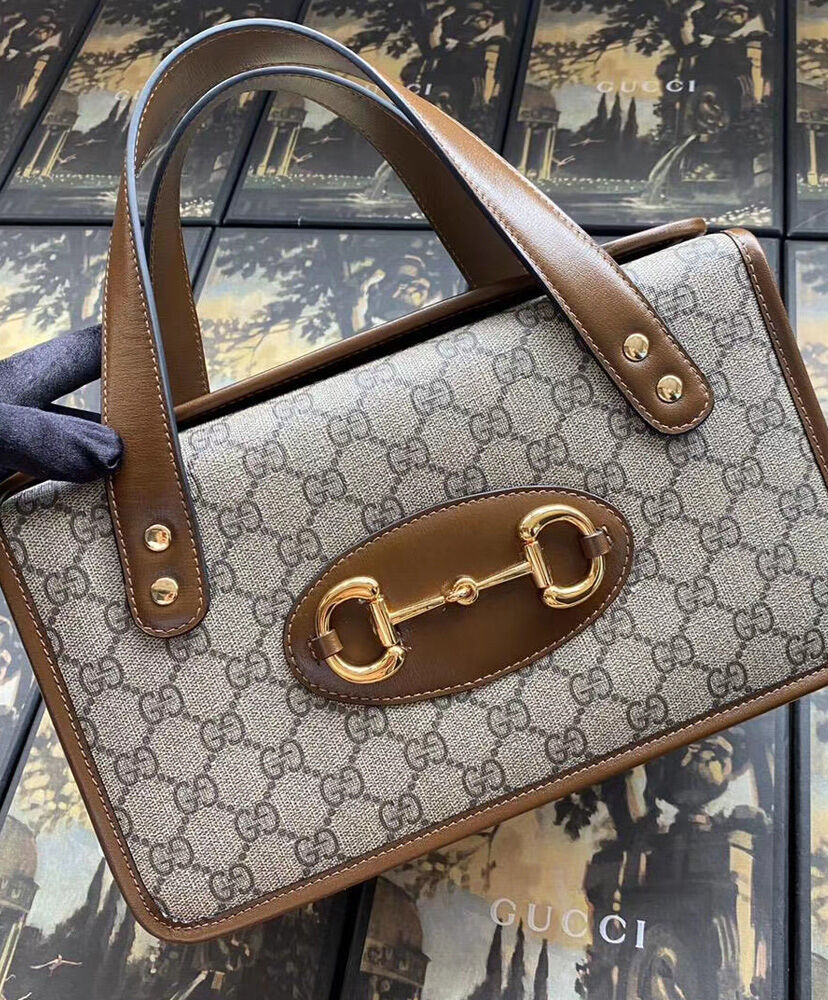 Gucci Horsebit 1955 small top handle bag 627323 Dark Coffee