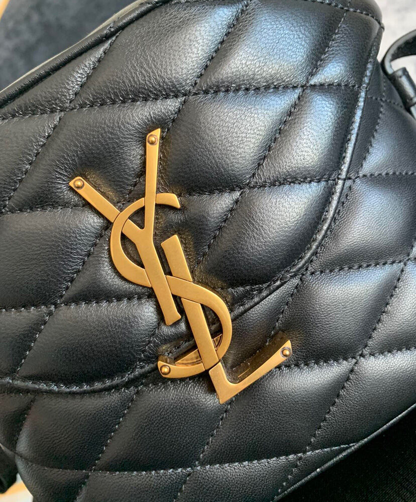 Saint Laurent June Box Bag In Quilted Lambskin Black
