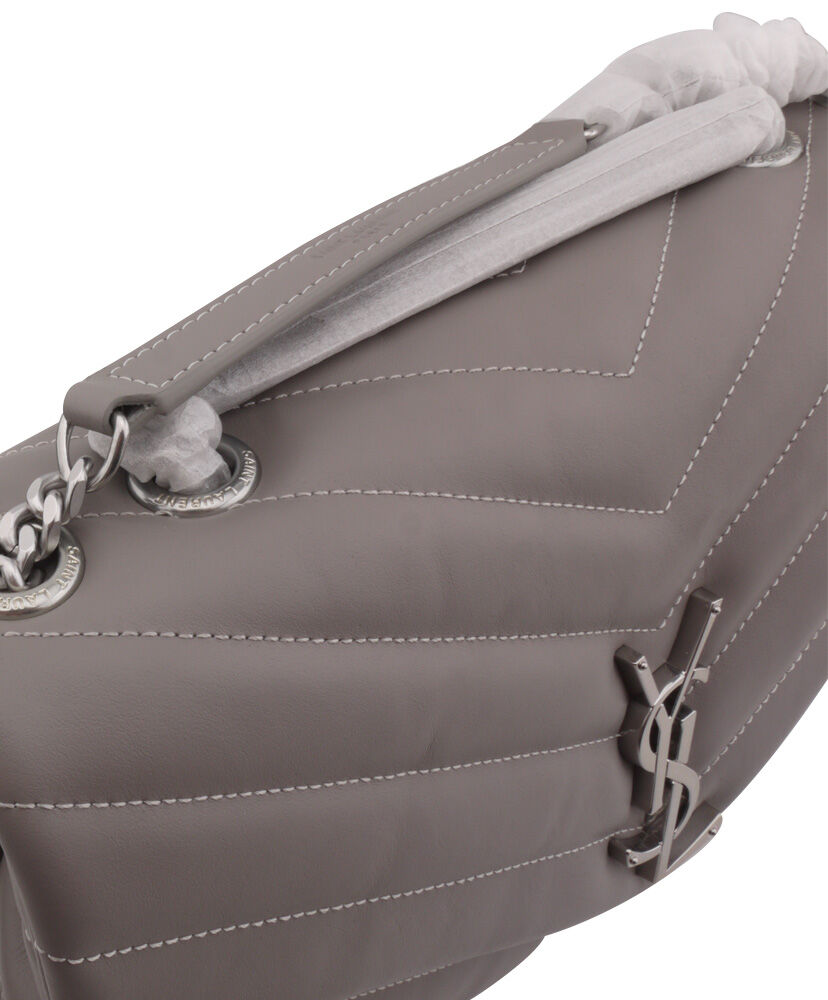 Saint Laurent medium Lou Lou chain bag Light Gray