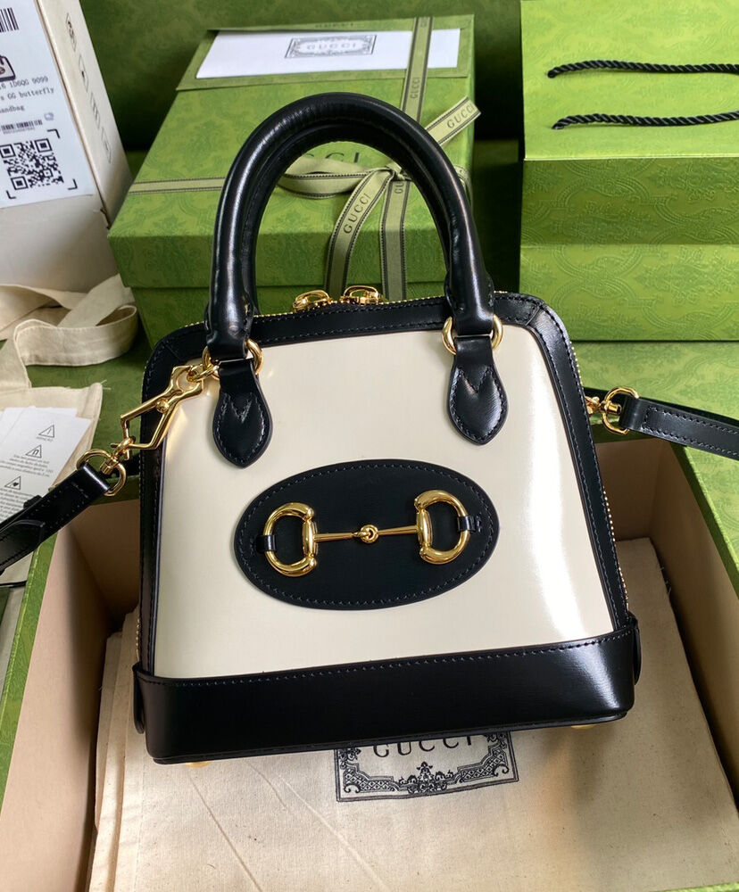 Gucci Horsebit 1955 Mini Top Handle Bag 640716 Cream