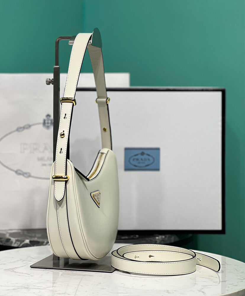 Prada Leather Shoulder Bag 1BC194 Cream