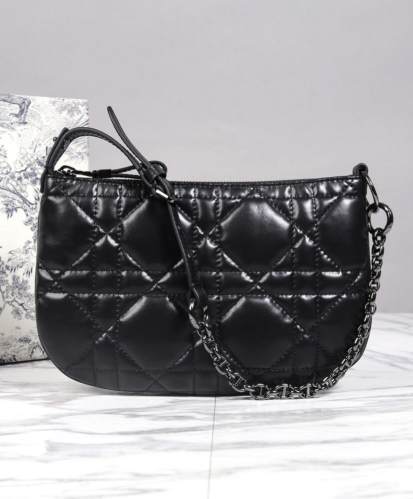 Christian Dior Mini Dior Caro Tulip Bag Black