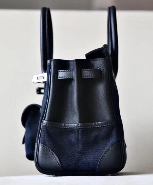 Hermes Birkin Cargo 25 Bag Dark Blue