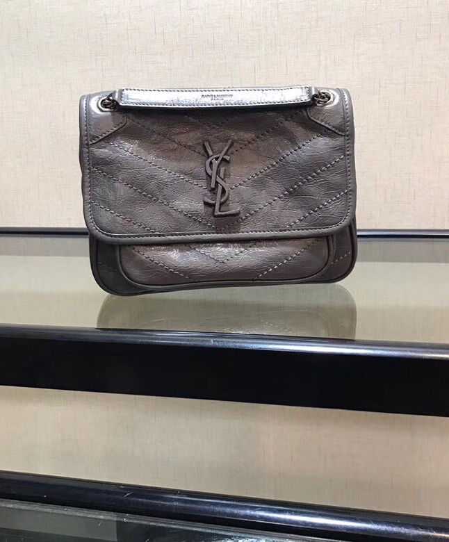 Saint Laurent Baby Niki Chain Bag 5330370 Dark Gray