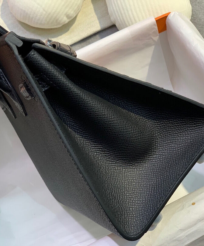 Hermes Sac Faubourg Birkin 20 So Matte Alligator Hardware Black