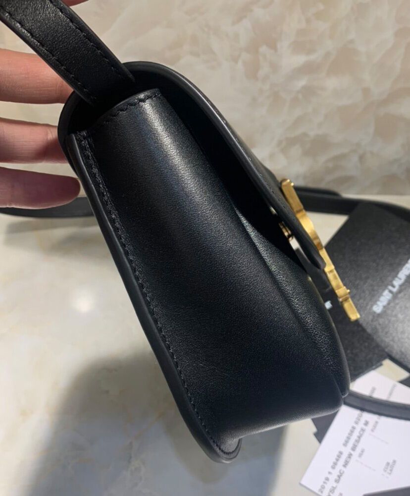 Saint Laurent Kaia mini leather shoulder bag Black