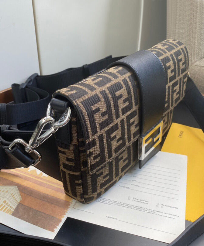 Fendi Baguette Fabric Bag 7VA472 Black