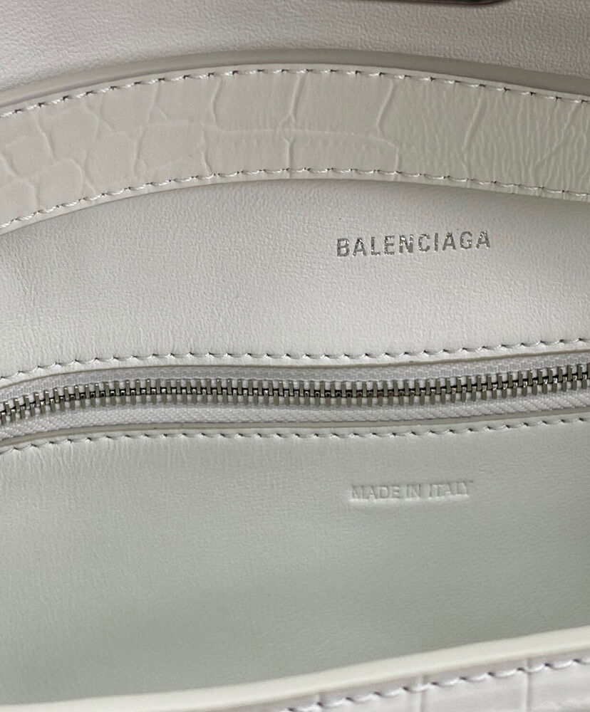 Balenciaga Downtown Small Shoulder Bag White