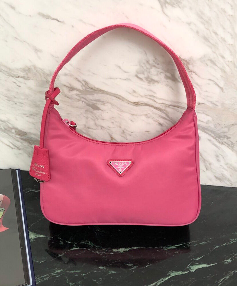 Prada Re-Edition 2000 nylon mini-bag 1NE515 Peachblow