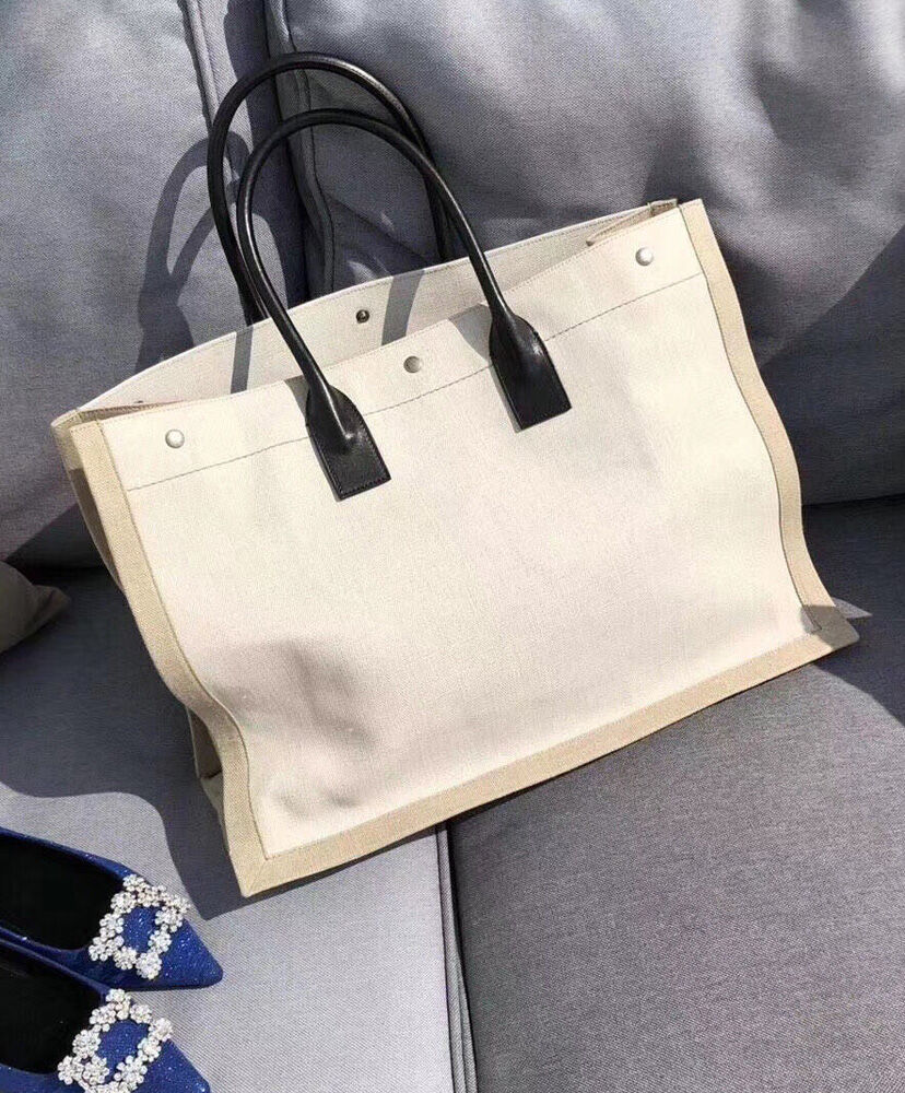 Saint Laurent Rive Gauche Tote Bag 509415 Cream