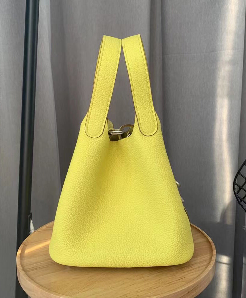 Hermes Picotin Lock Togo Bag 18cm Yellow