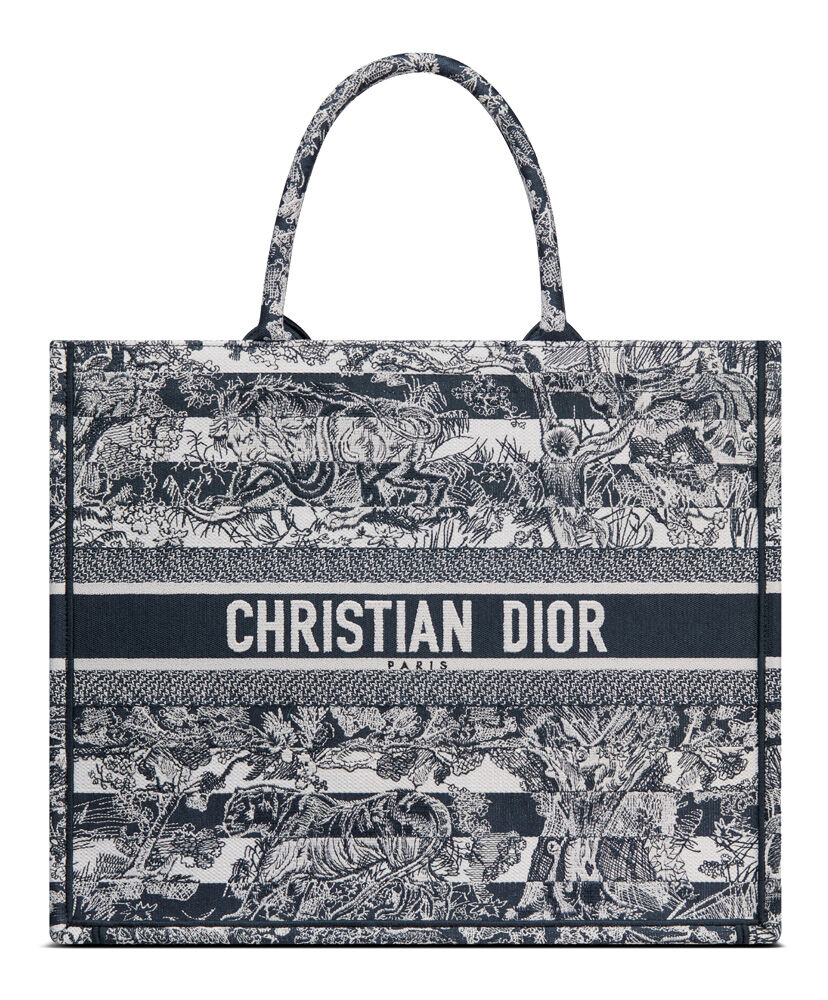 Christian Dior Large Book Tote Dark Blue