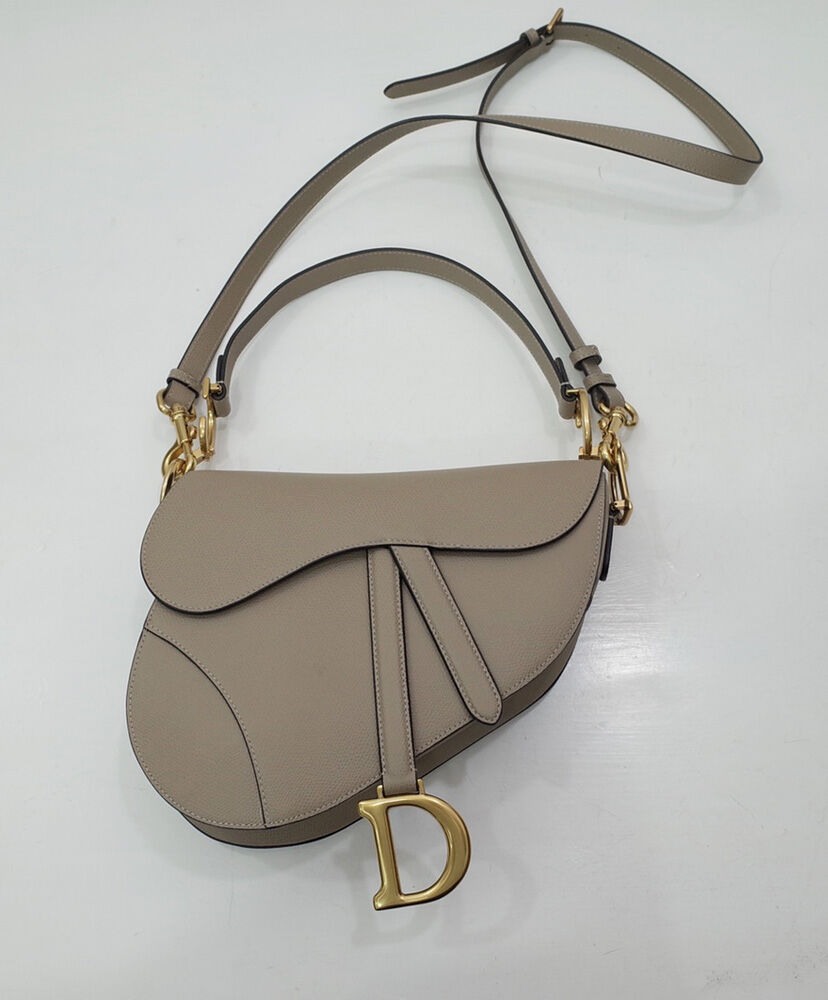 Christian Dior Saddle Bag With Strap Apricot