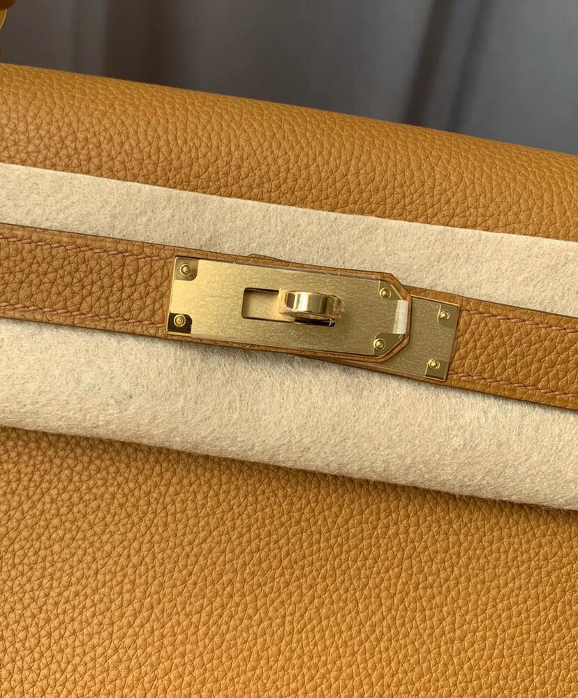 Hermes Kelly Bag 32 Togo Leather Apricot